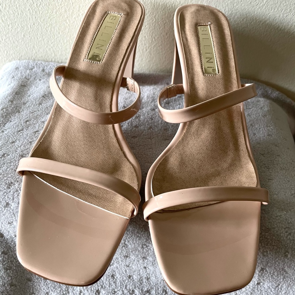 Nude Block Heels